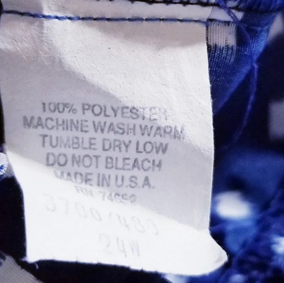 Women's Polka Dot Skirt Set Blue & White  Size 24W - Picture 3 of 8